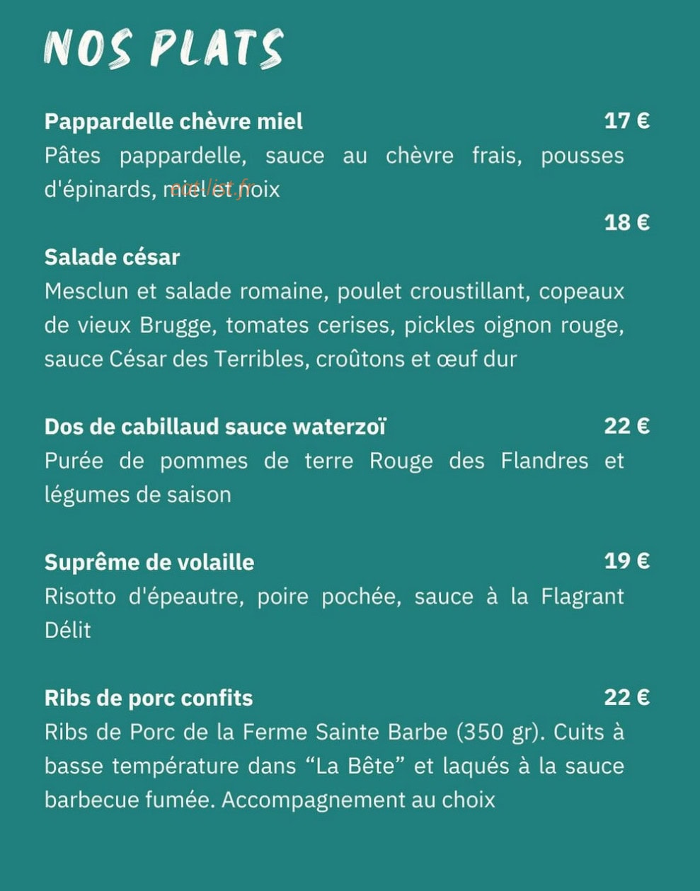 Aux Enfants Terribles — carte page 2