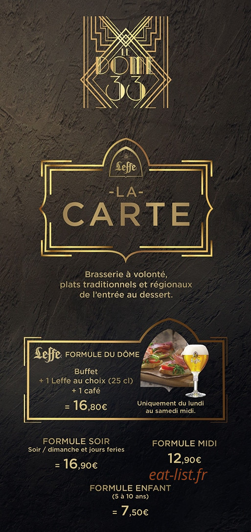 Le Dôme 33 — carte page 1