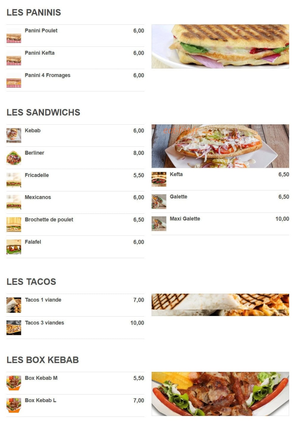 Le Regal — carte page 2