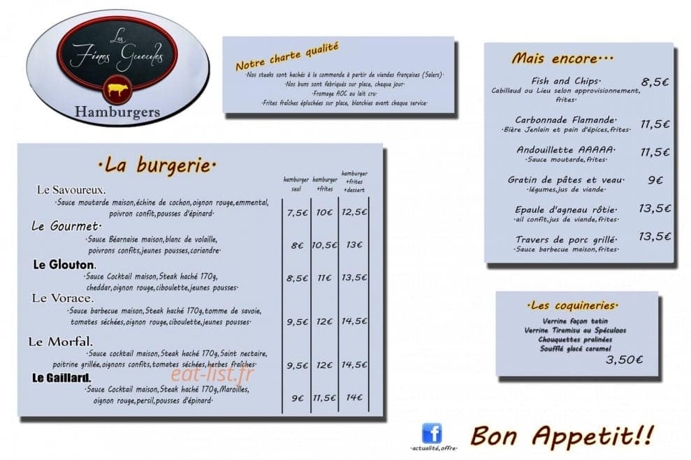 Les fines gueules — carte page 3