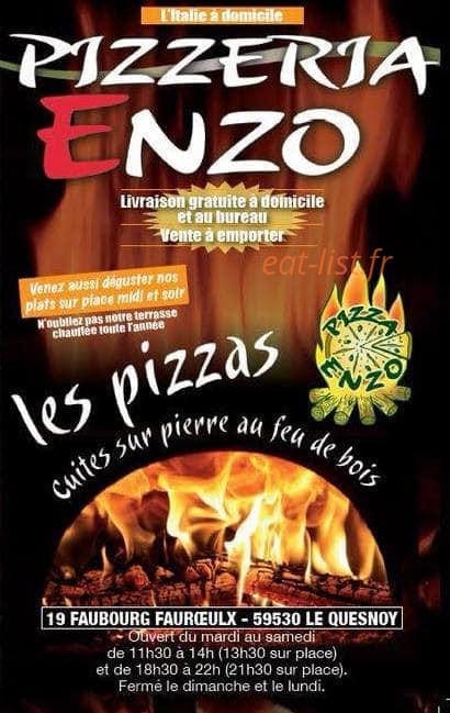 Pizzéria Enzo — carte page 1