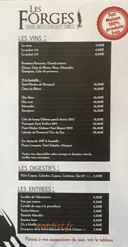 Les Forges — carte page 1