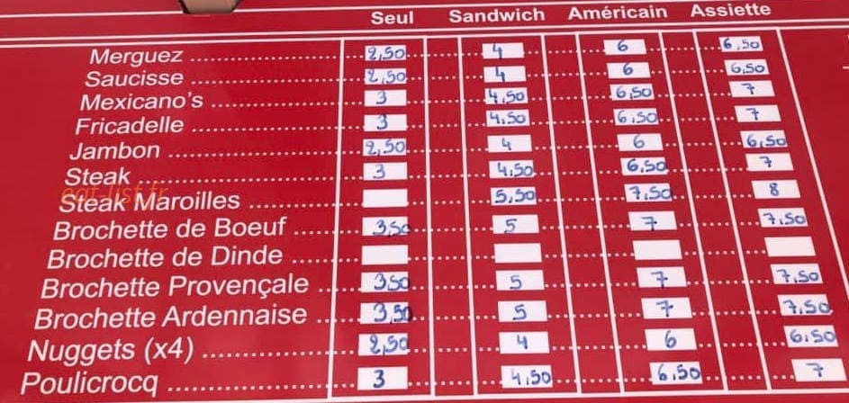 Royal Burger — carte page 5