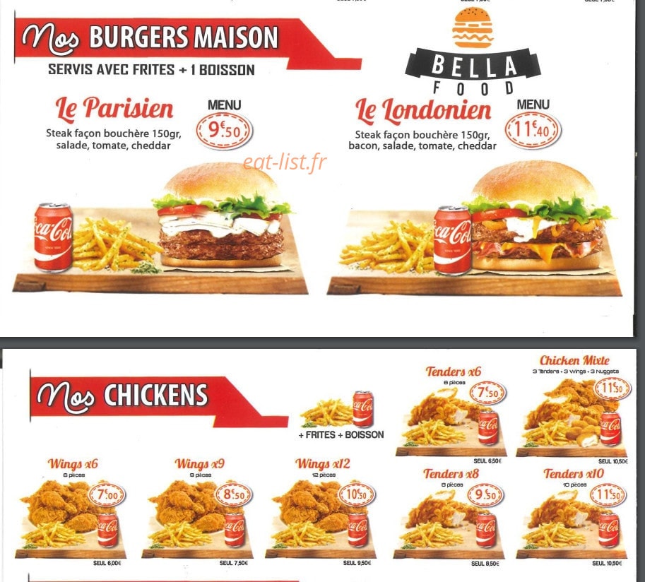 Bella Food — carte page 6