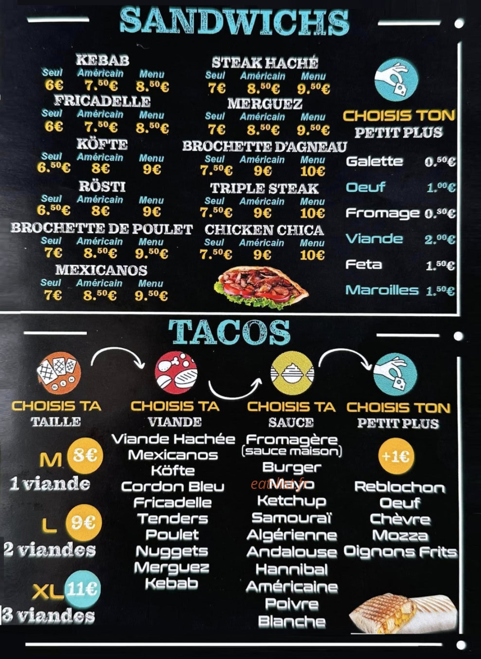 Grill Volcan — carte page 1