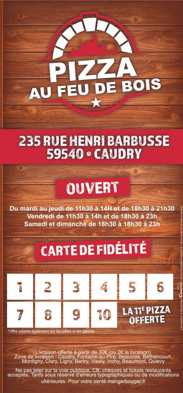 Pizzeria du St B — carte page 4