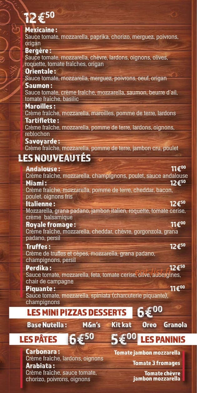Pizzeria du St B — carte page 3