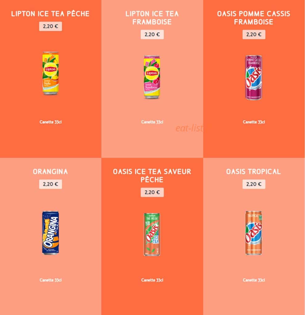 Speed Burger — carte page 15