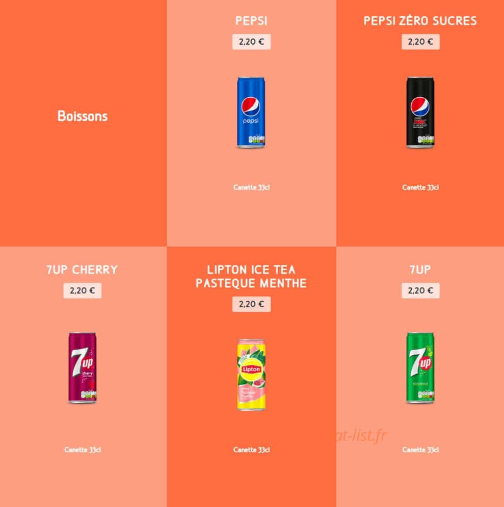 Speed Burger — carte page 14