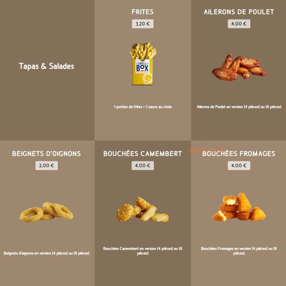 Speed Burger — carte page 7