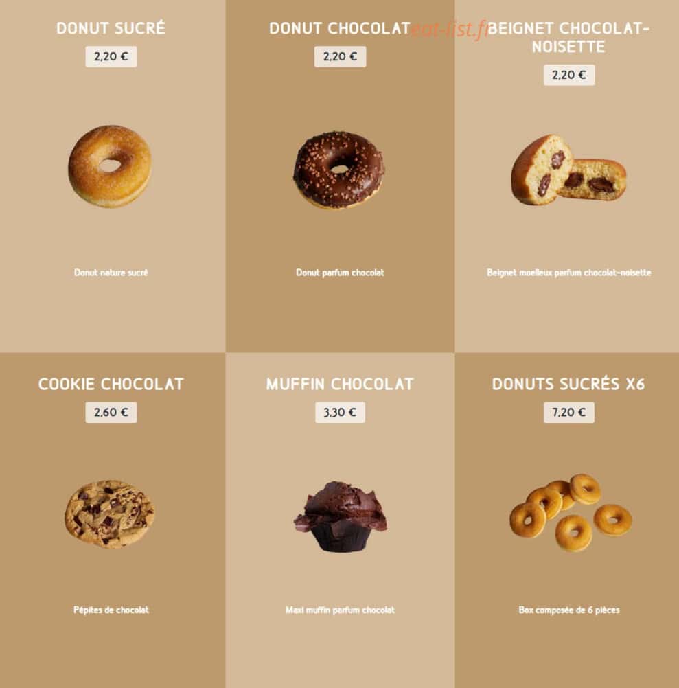 Speed Burger — carte page 20