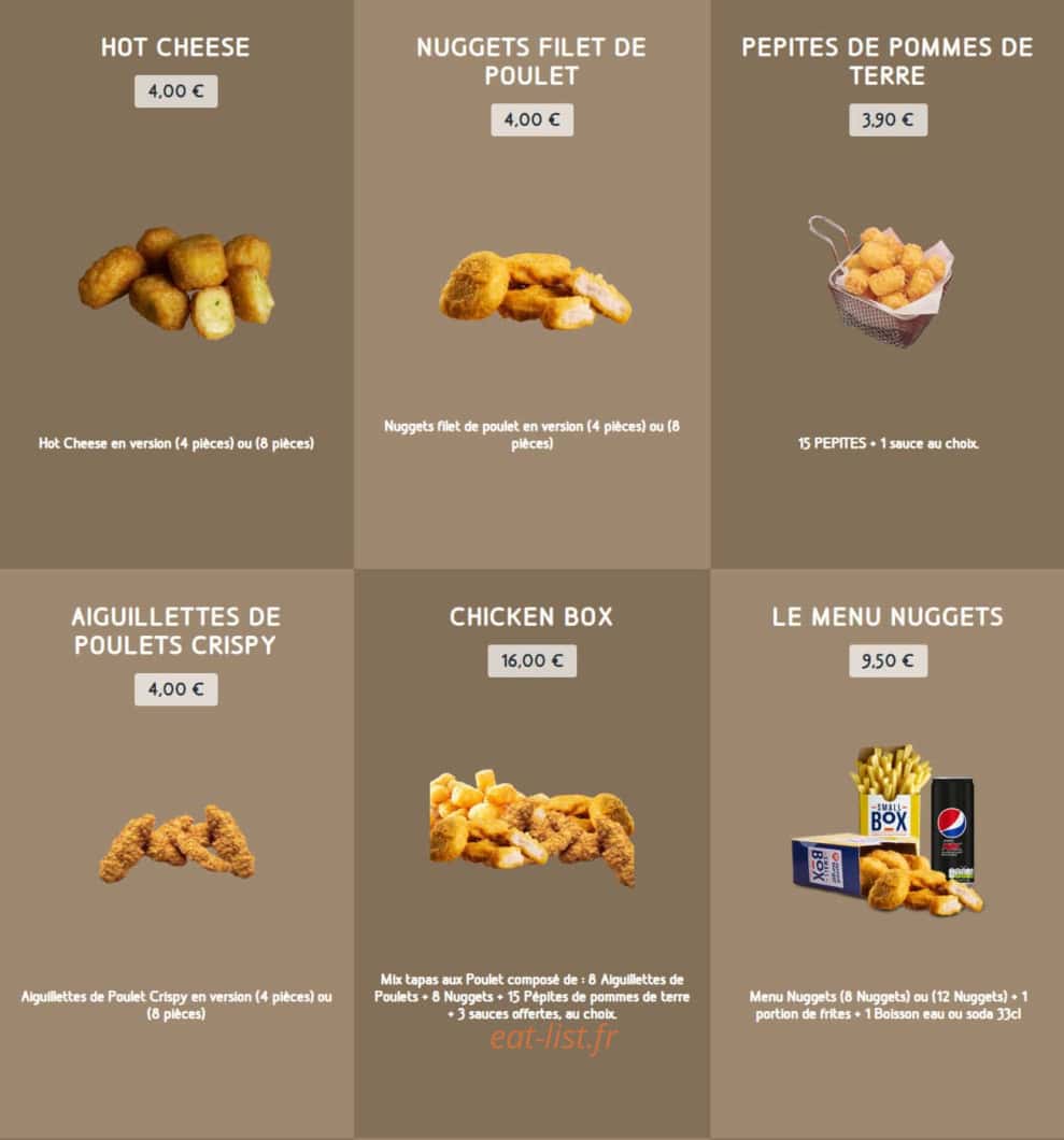 Speed Burger — carte page 8