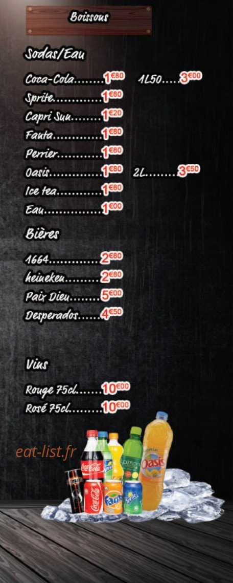 La Grange aux pizzas — carte page 3
