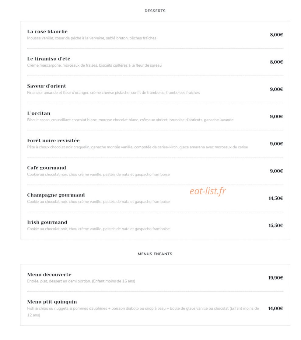 Les Roses Blanches — carte page 2