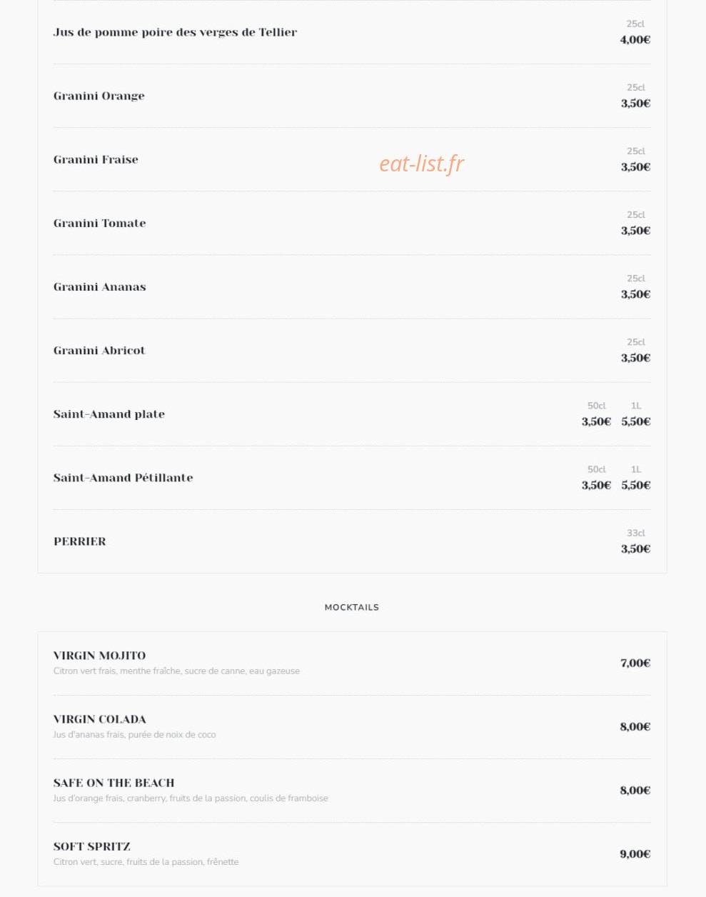 Les Roses Blanches — carte page 6
