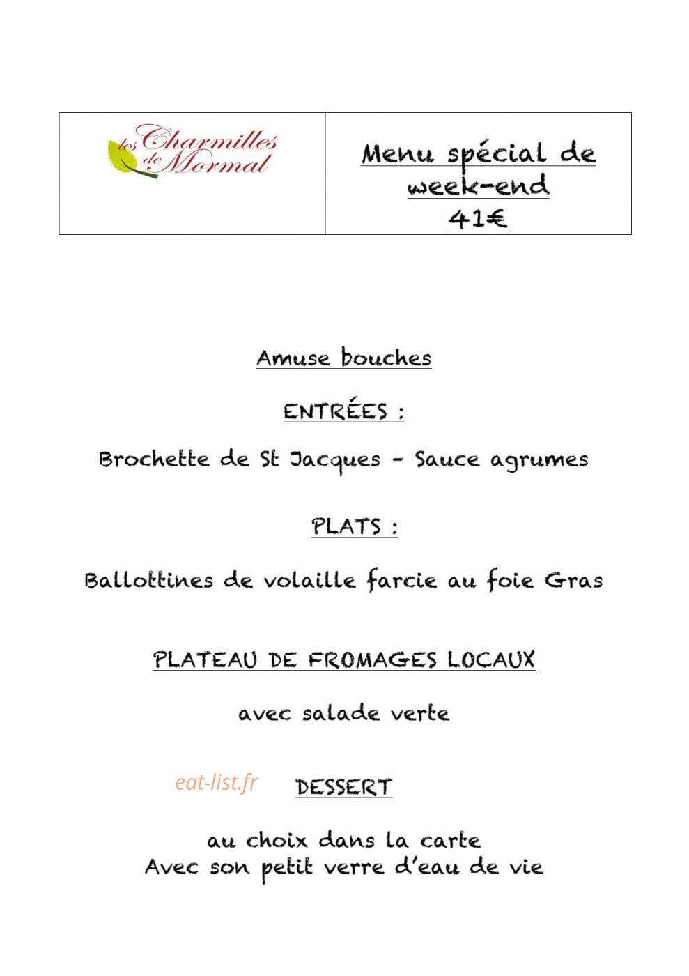 Les Charmilles de Mormal — carte page 3