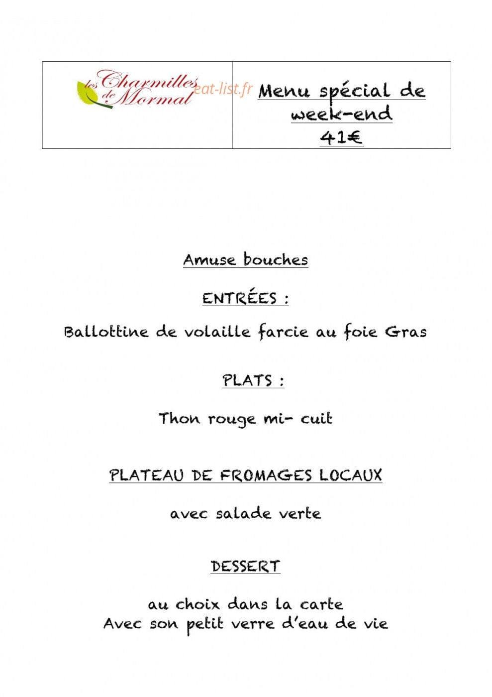 Les Charmilles de Mormal — carte page 4