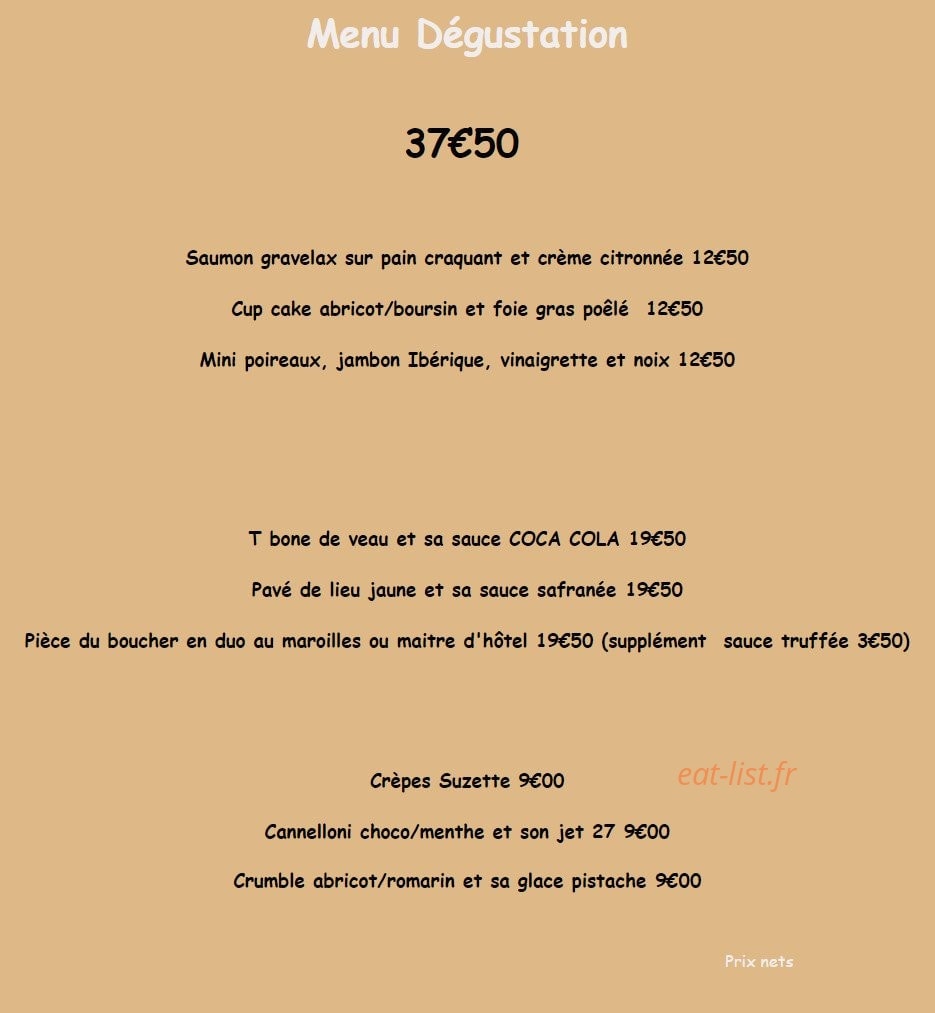 Le Temps Des Mets — carte page 3