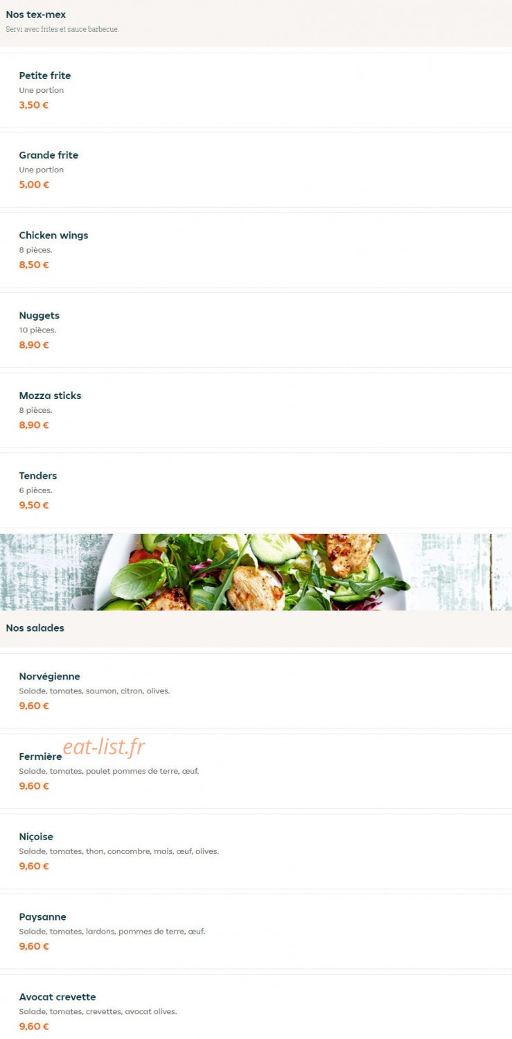 Star Food — carte page 17