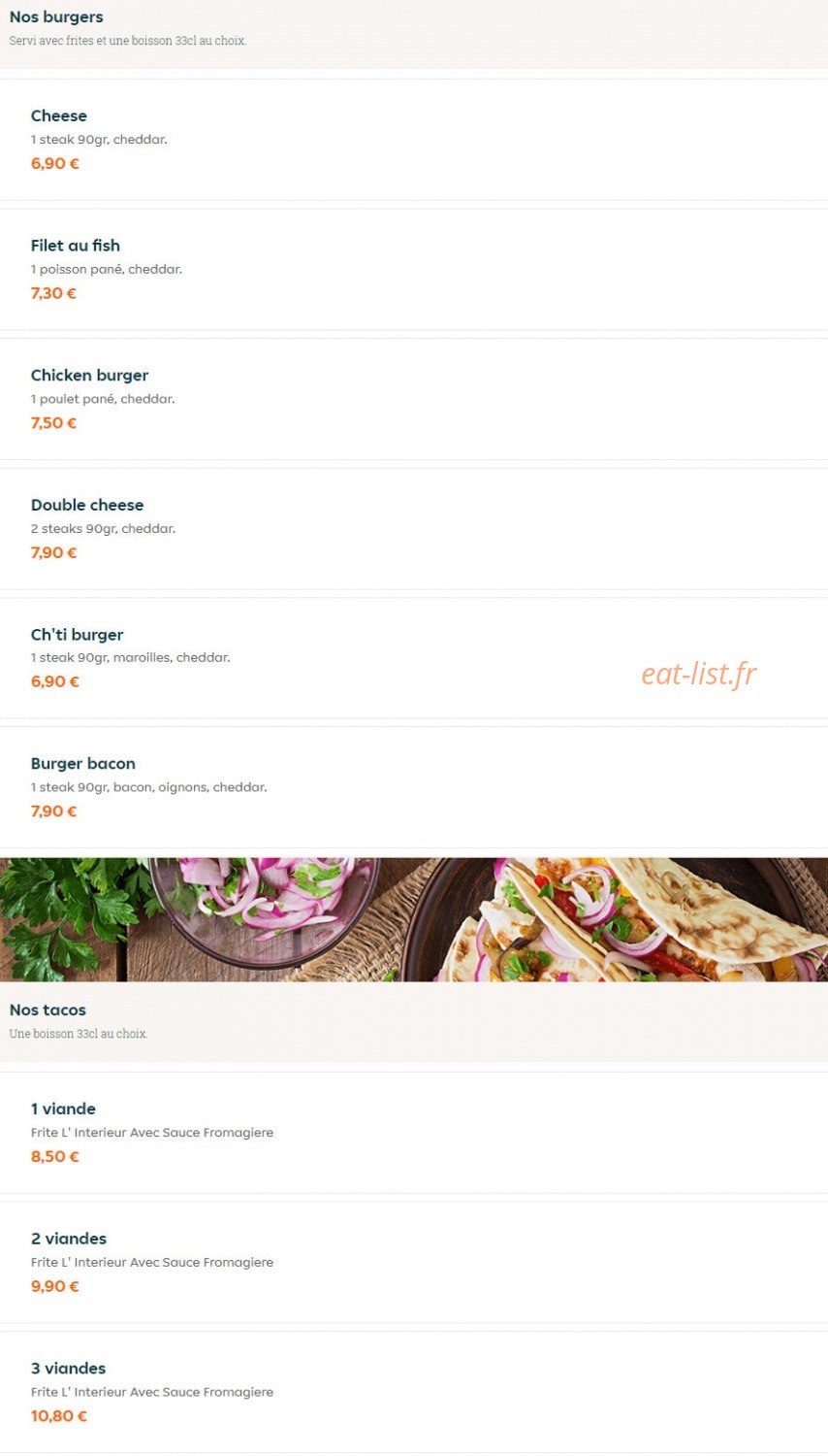 Star Food — carte page 14