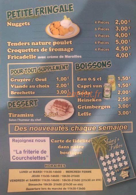 Shery's Frites — carte page 4
