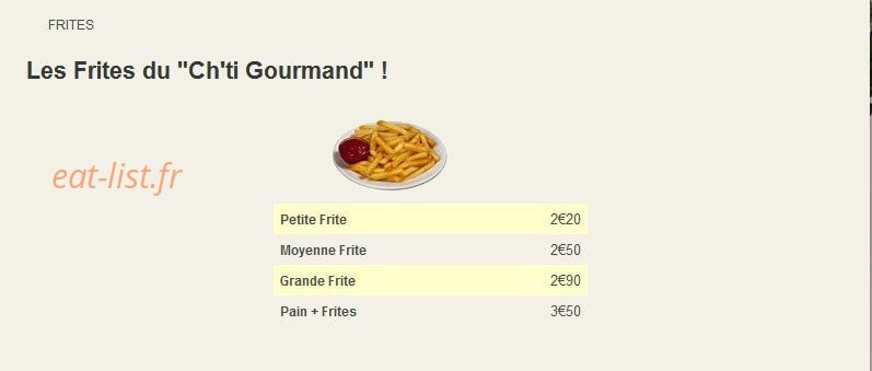 Au CH'TI Gourmand — carte page 2