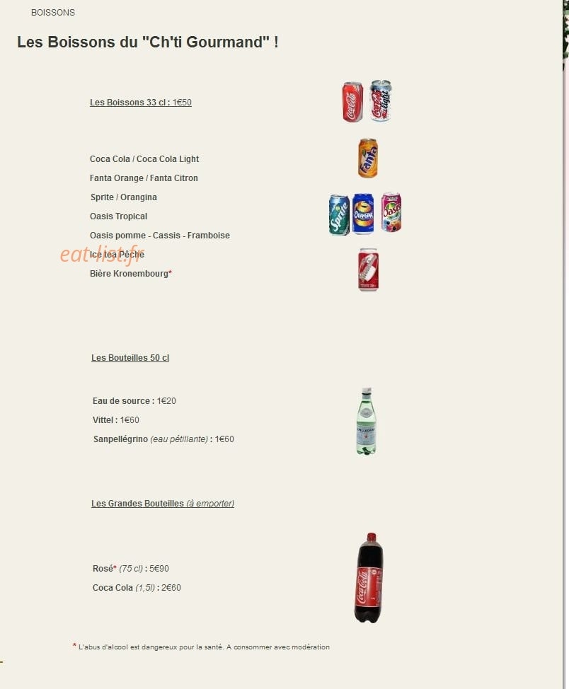 Au CH'TI Gourmand — carte page 13