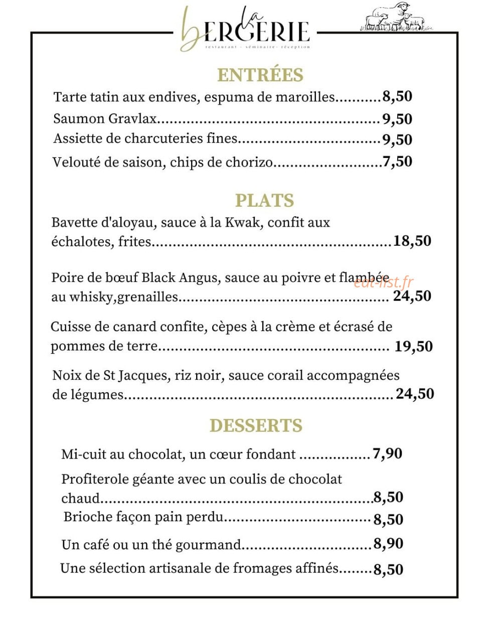 La Bergerie — carte page 1