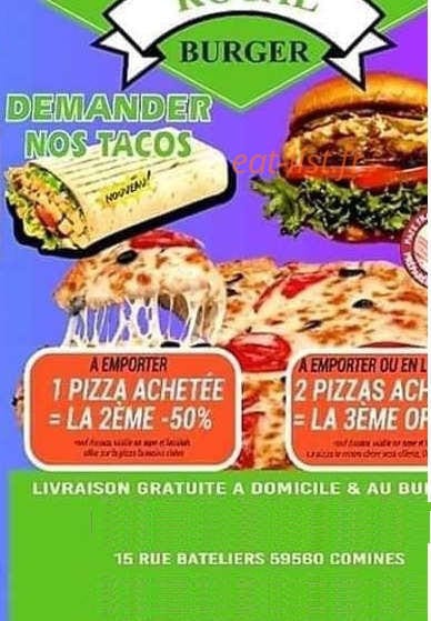 Pizza Royal Burger — carte page 1