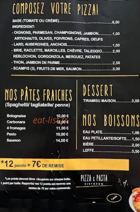 Pizza Et Pasta — carte page 2