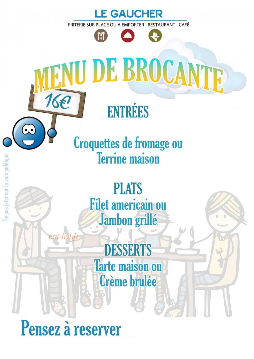 Le Gaucher — carte page 1