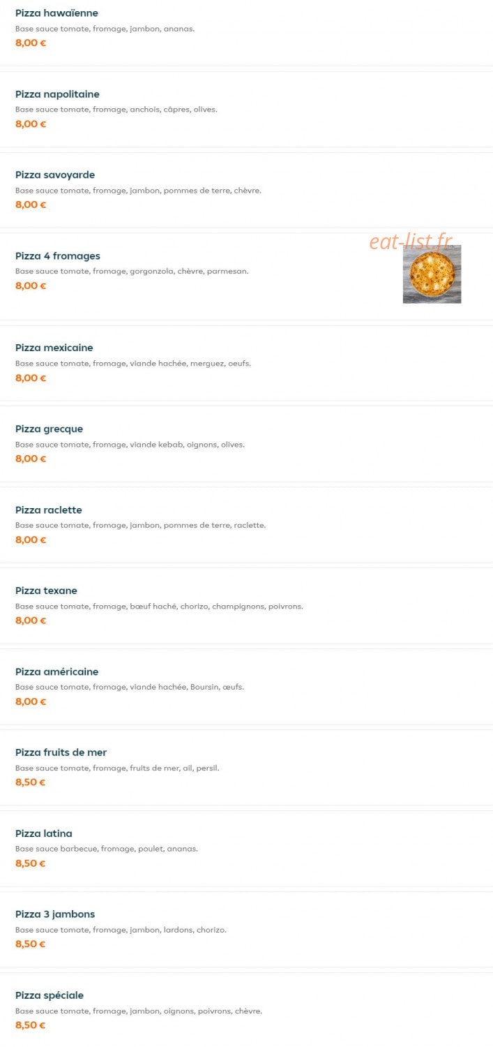 Allo Pizza — carte page 12