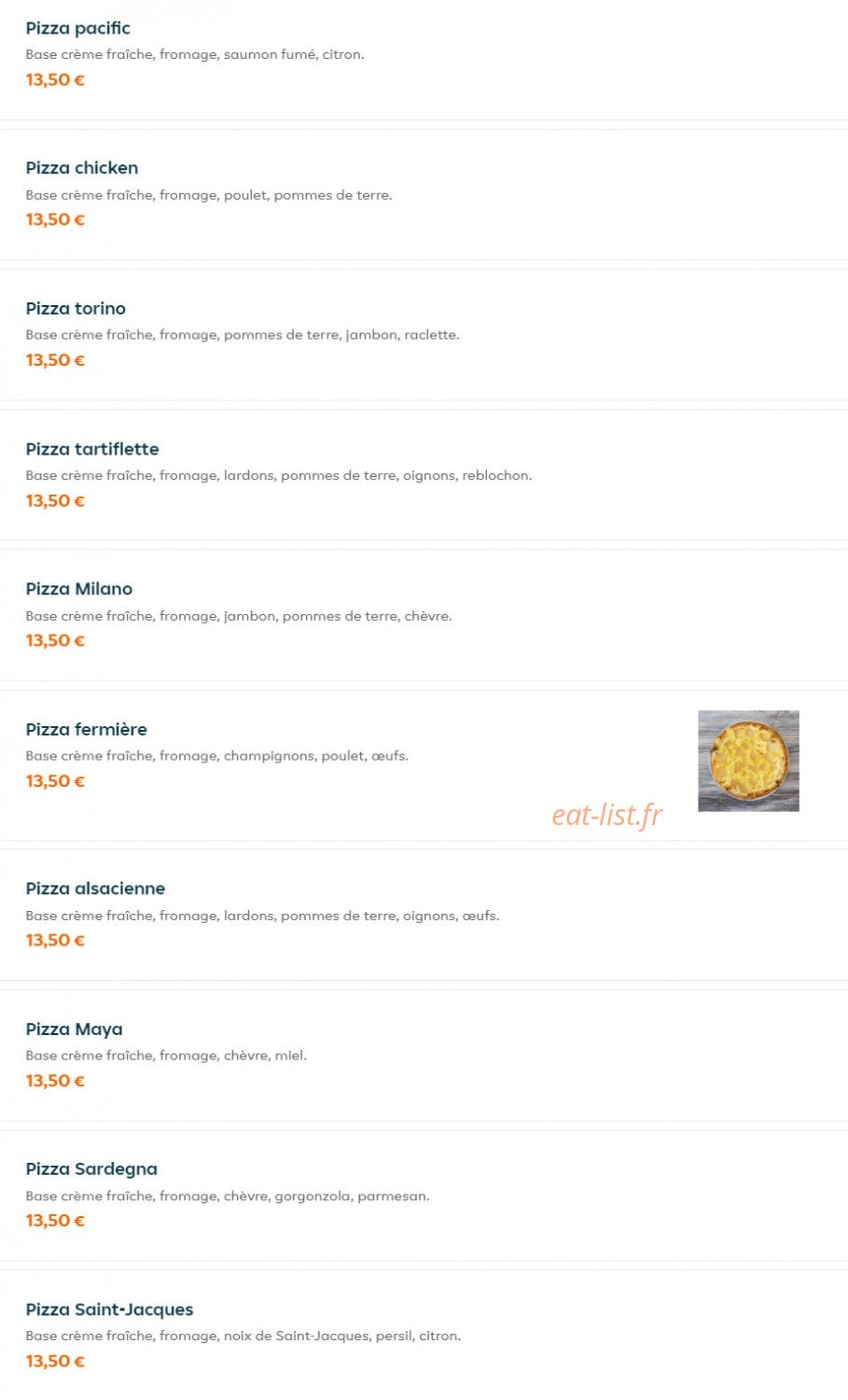 Allo Pizza — carte page 4