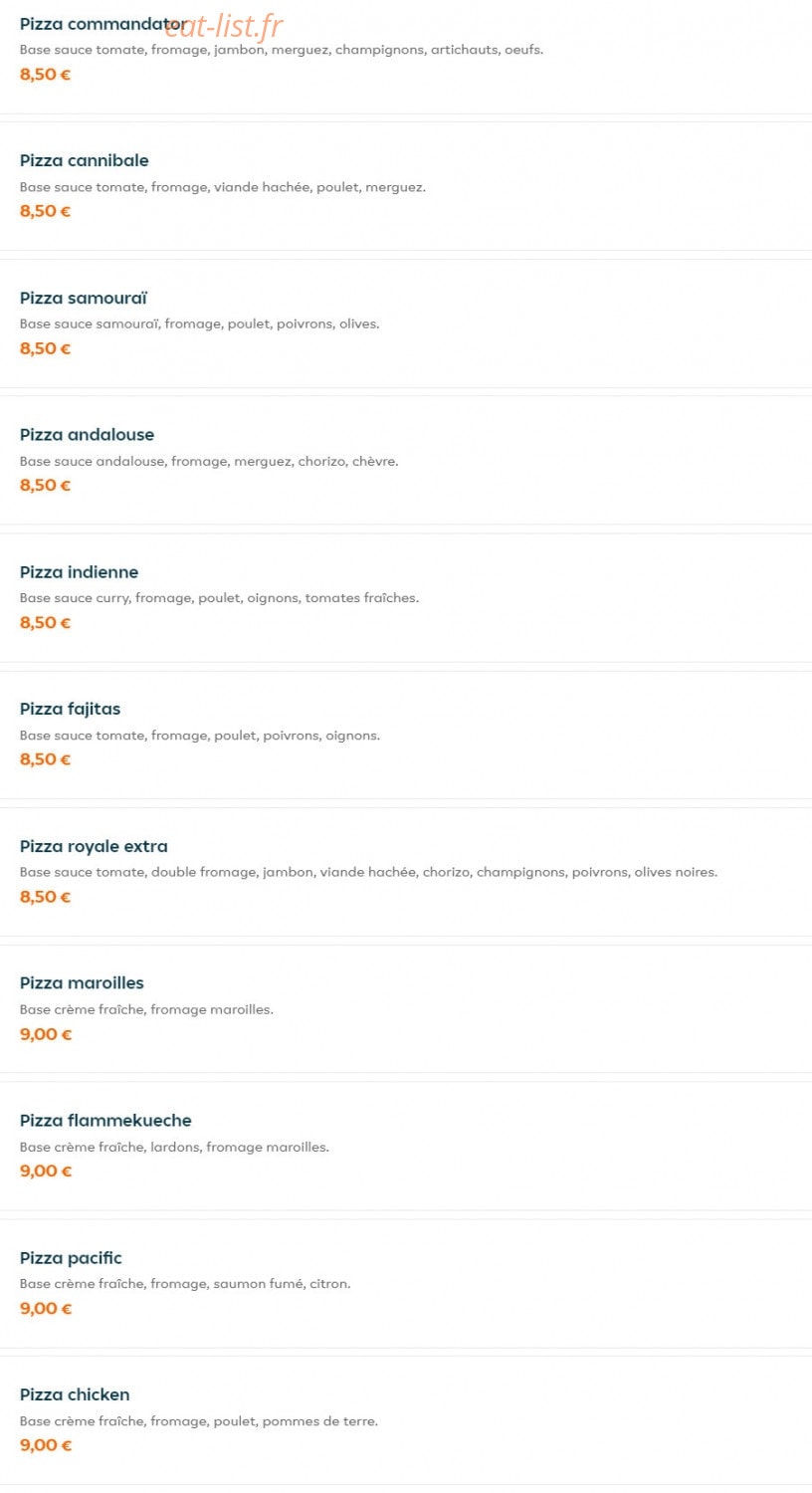 Allo Pizza — carte page 13