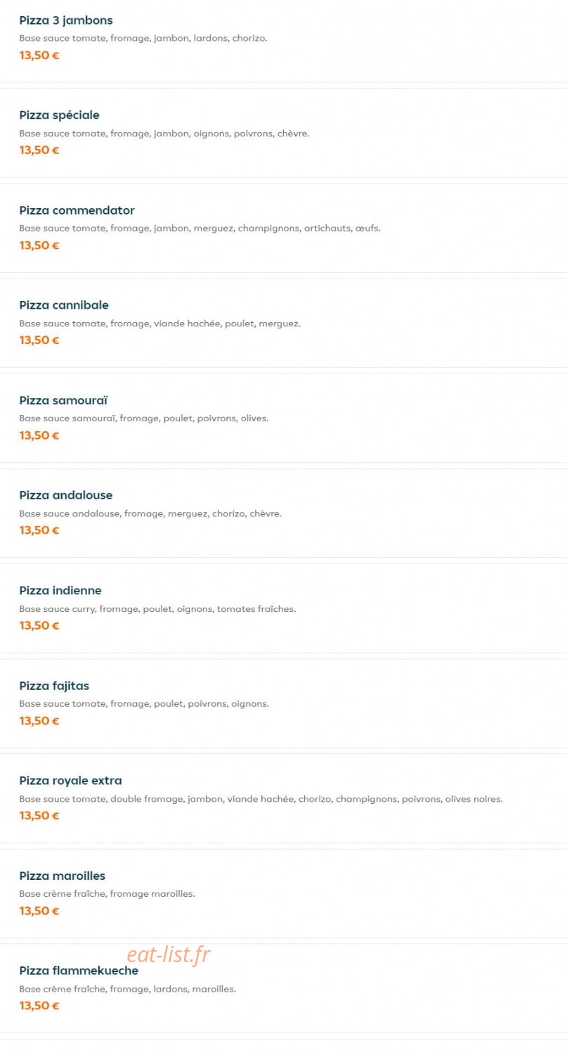 Allo Pizza — carte page 3