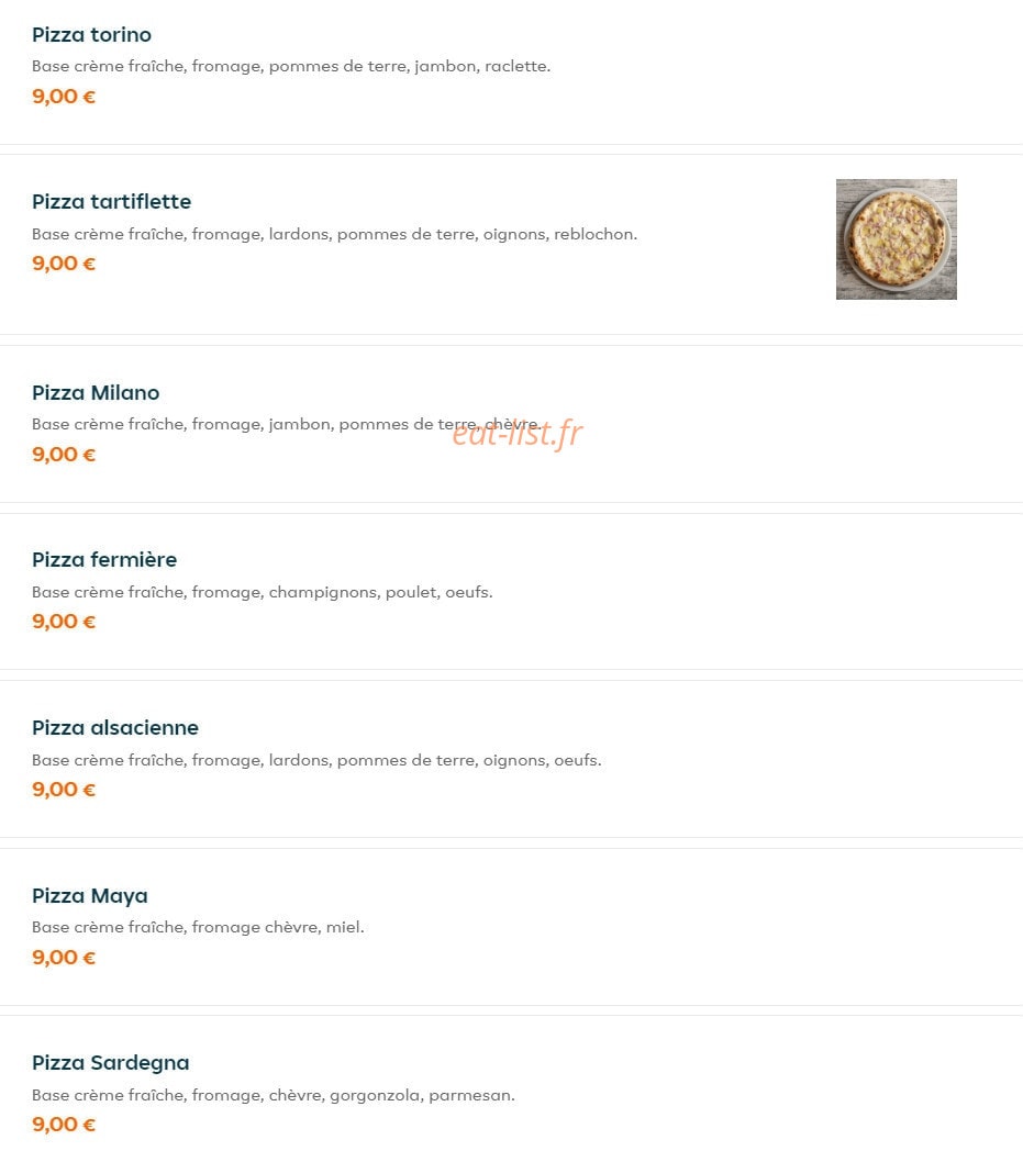 Allo Pizza — carte page 14
