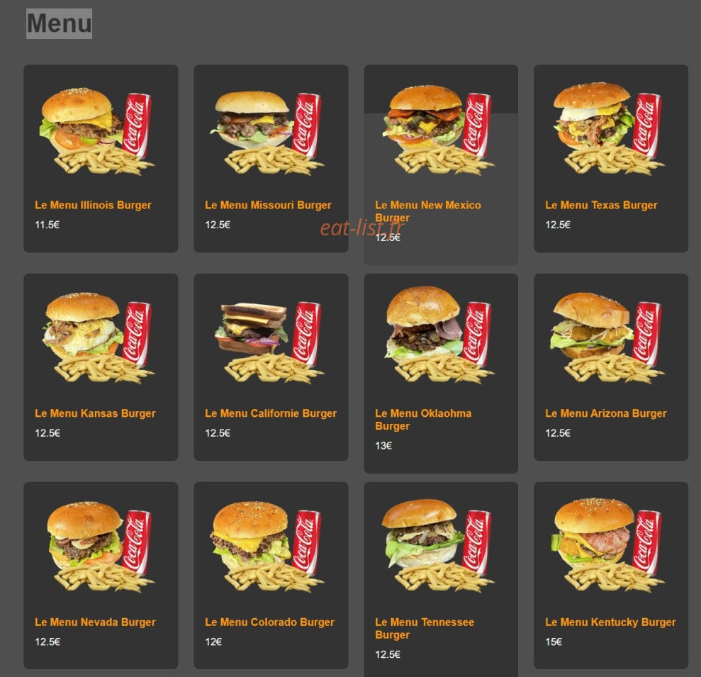 Burger Magic — carte page 3