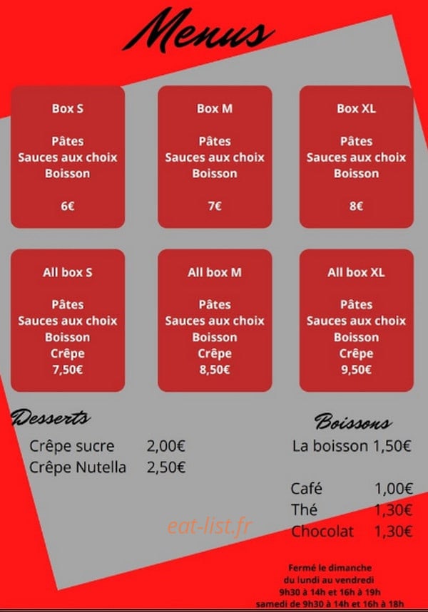 Food family — carte page 1