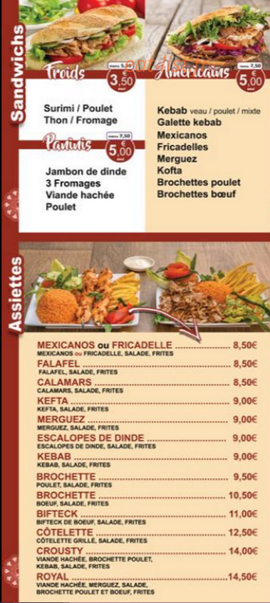 Crousty food — carte page 3