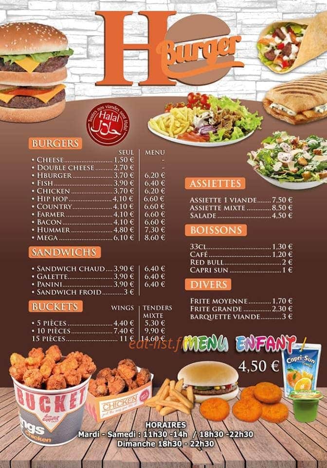 HBurger — carte page 1