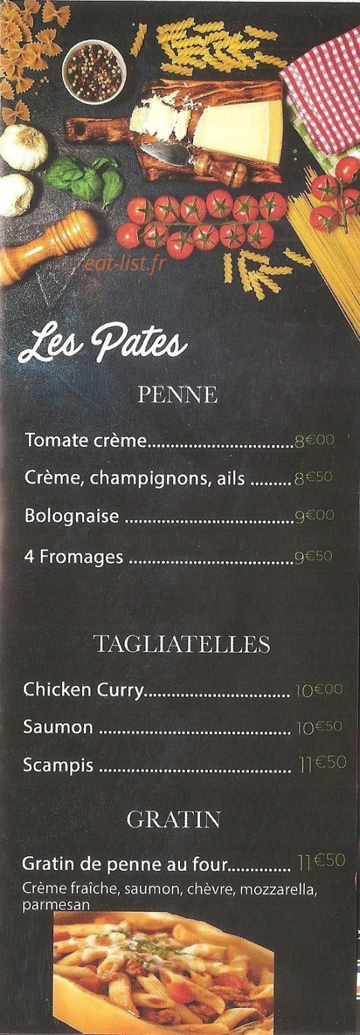 L'instant pizza — carte page 3
