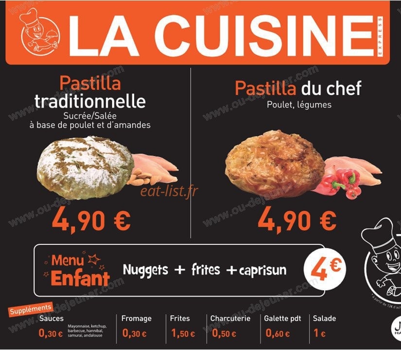 La Cuisine Express — carte page 1