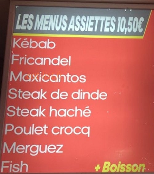 Le petite resto — carte page 2