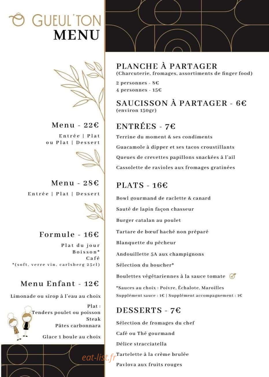 Ô Gueul'Ton — carte page 1