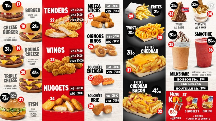 Red Burger — carte page 2