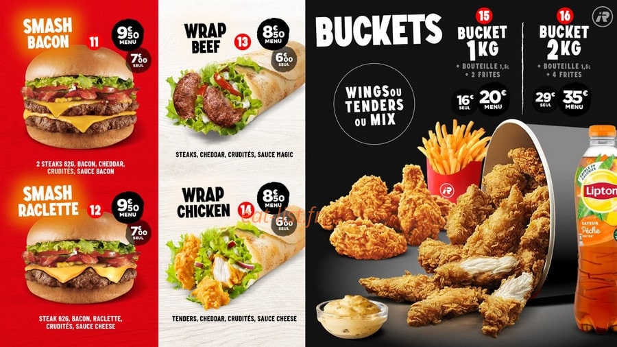 Red Burger — carte page 3