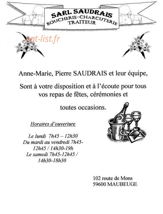 Sarl Saudrais — carte page 1