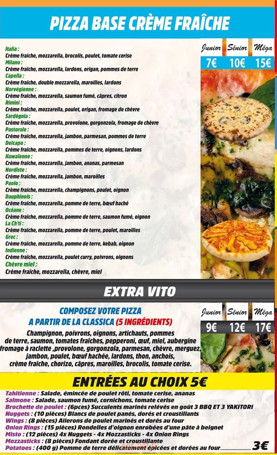 Vito Pizza — carte page 4