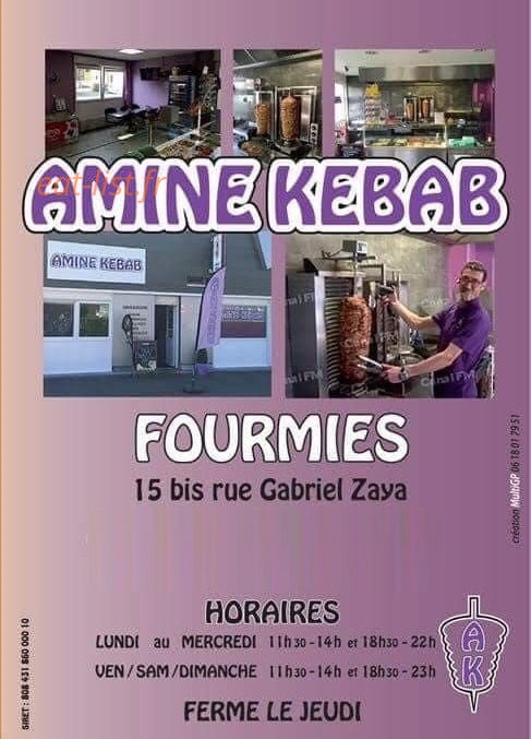 Amine Kebab — carte page 1