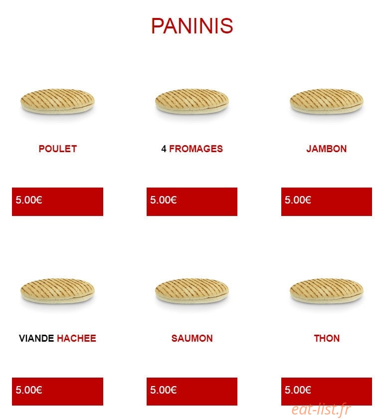 Bella food — carte page 10